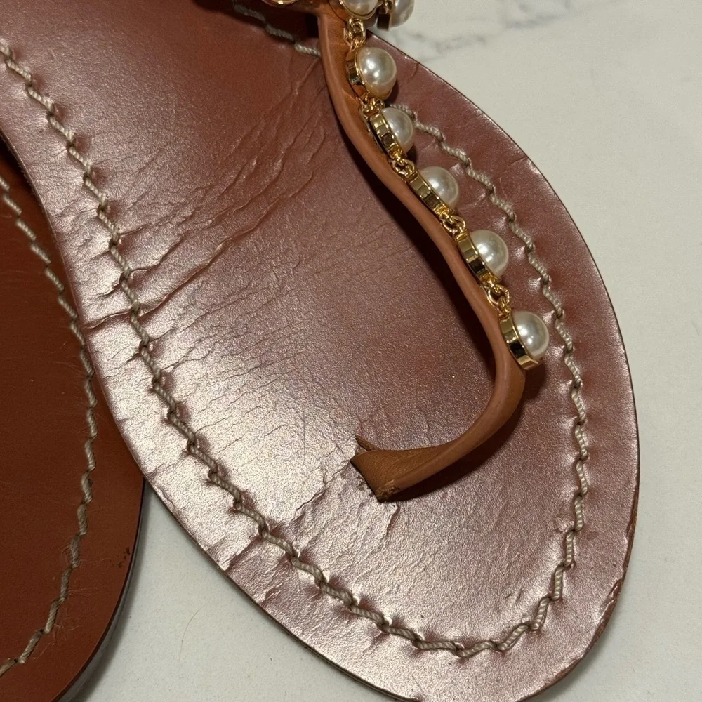 Tory Burch Emmy Pearl Embellished Sandals